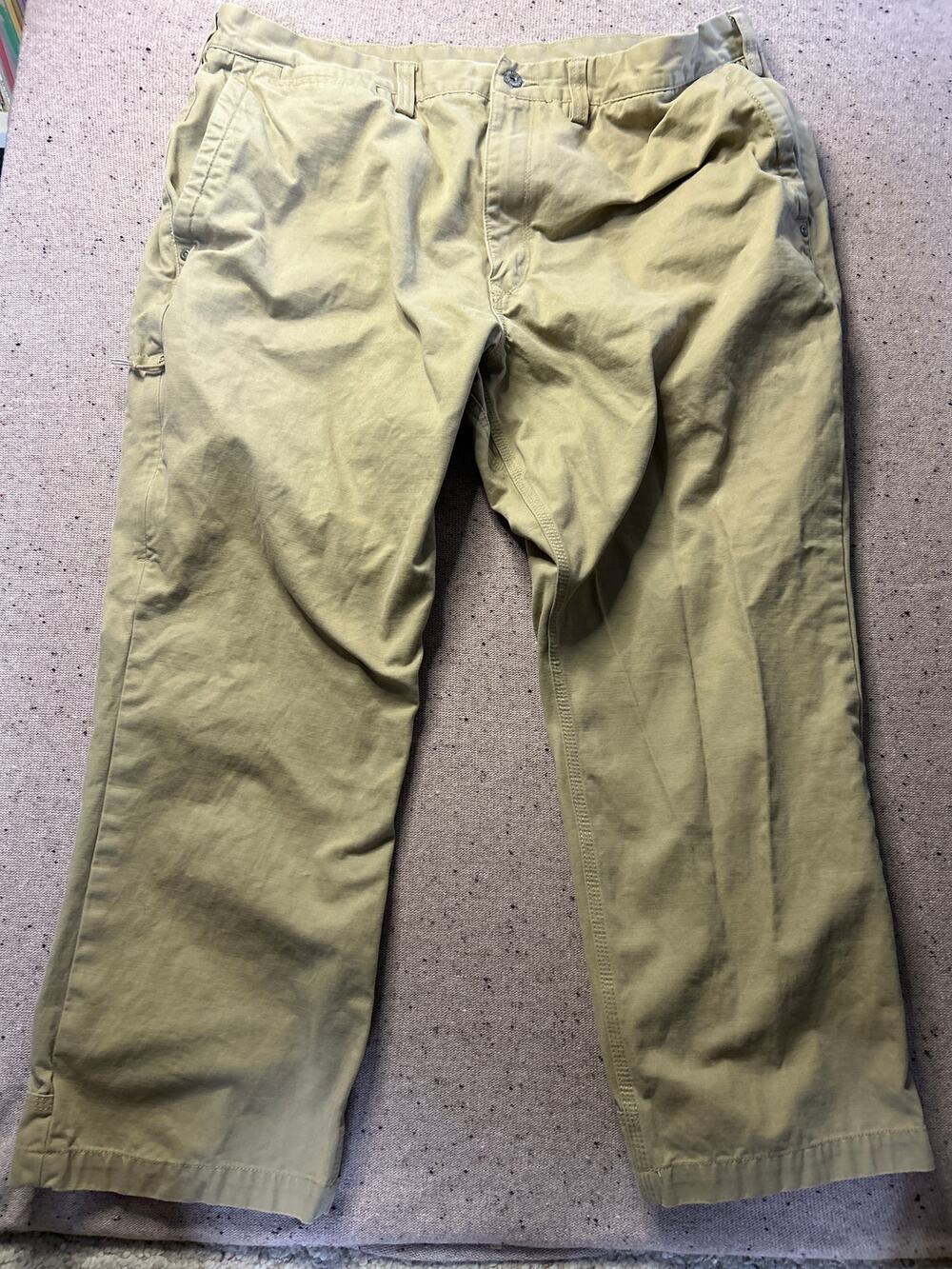 Duluth Ballroom Pants Men's 40x28 Tan 100% Cotton Workwear Utility